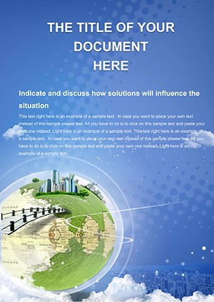 Road Business Earth Word template for print document