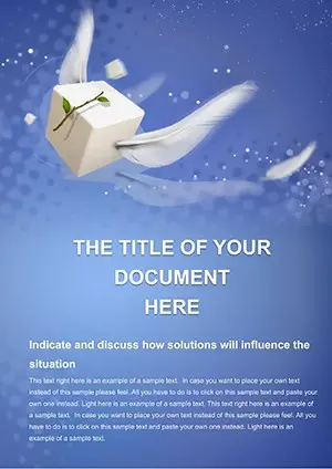 Flying Box Word document template