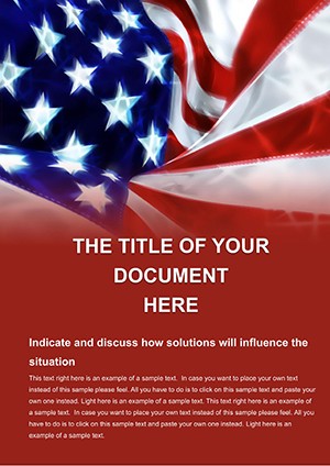 Flag of the USA Word templates