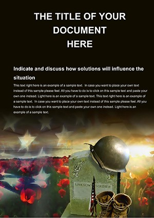 Unknown Soldier Grave Word templates