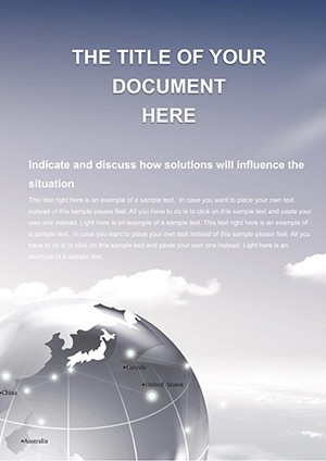 Globe of Earth Word template
