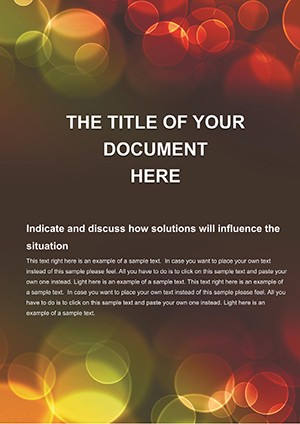 Multicolored circles Word templates