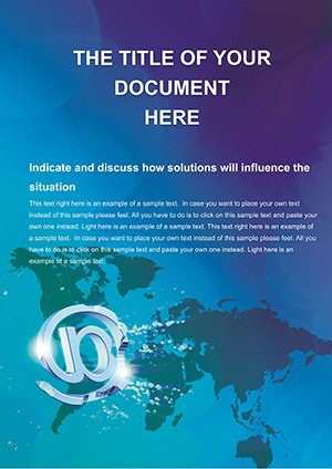 E-mail Problems Word template for print document