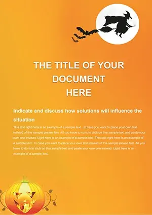 Magical Flying Witch Word Template for Documentation - Create Magical Documents