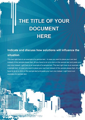 Free Vector City Free Microsoft Word template for print document