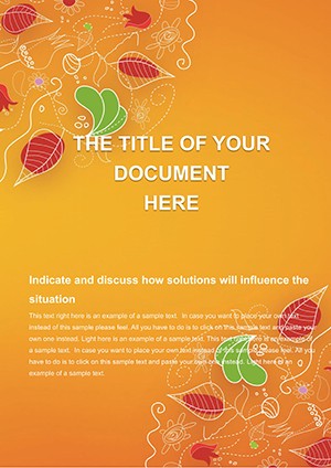 Autumn: Vector Leaves Background Word templates