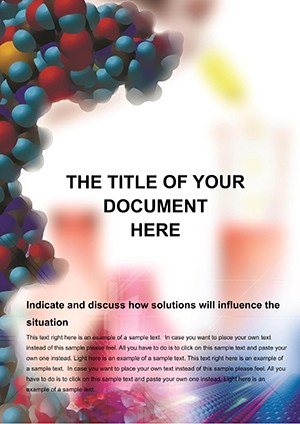 Free Molecule Structure Word Template: Design - Slide #1