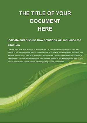Green Wavy Word templates