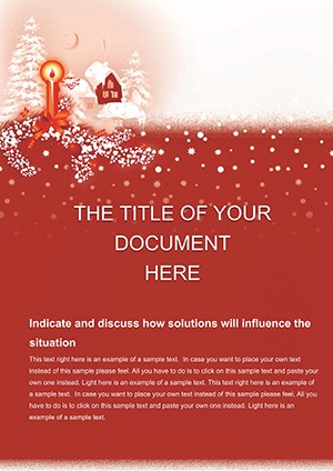 Christmas Candle Word Template | Download and Print | Professional Design