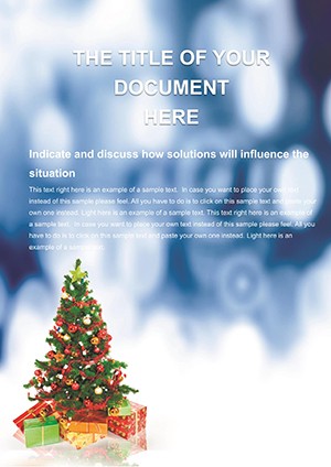 Gifts and Christmas Tree Word templates