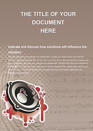 Music Column with Notes Word templates