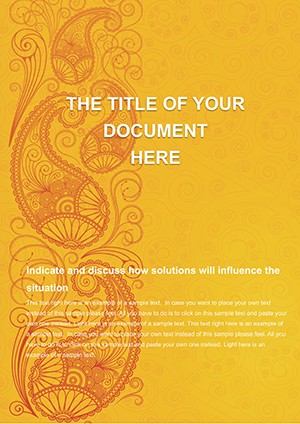 Indian Ornaments Word document template design