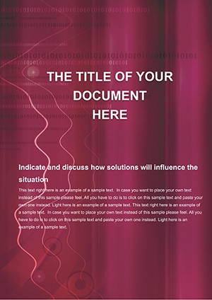 Color Digital Encoding Word document template design