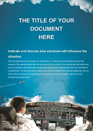 Pilots Word Template - Professional Aviation Presentation | Download Now