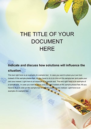 Asian Food Word document template design