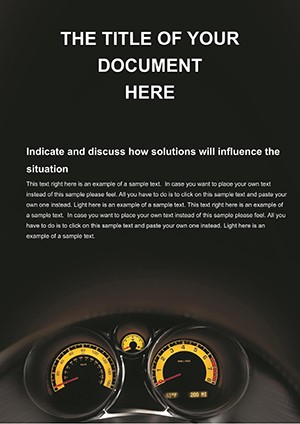 Car Speedometer Word templates