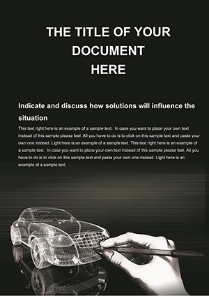 Car 3D Drawing and Sketching Word templates