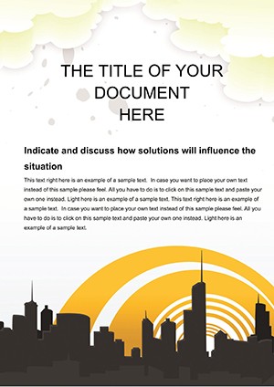 City and the Sunset Word templates