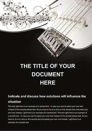 Chords Guitar Word Template: Design