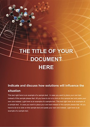 Molecular Engineering Word Template - Download and Customize
