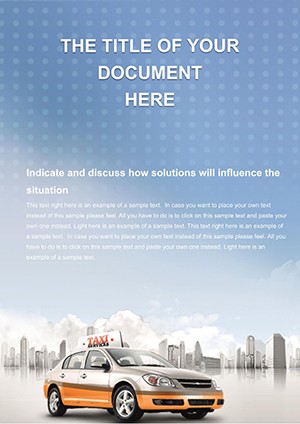 Taxi Service Word Template