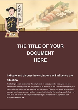 Sushi Restaurant Word Templates, Background Document