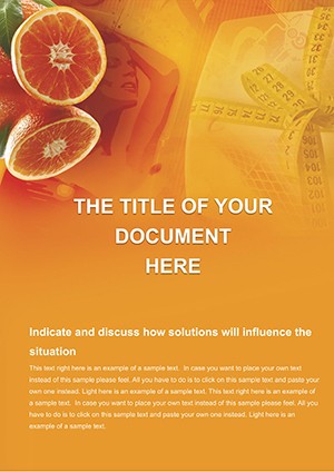 Free Fitness and Orange Word Template - Download Design
