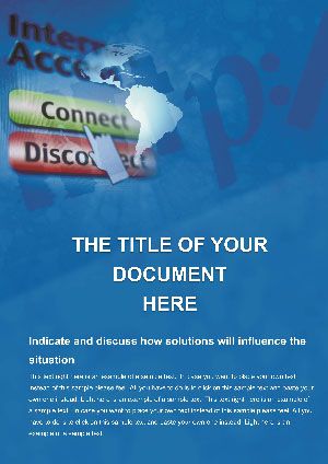 Internet Access Word template for print document