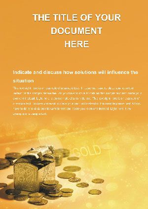 Gold Coins Savings Word Templates