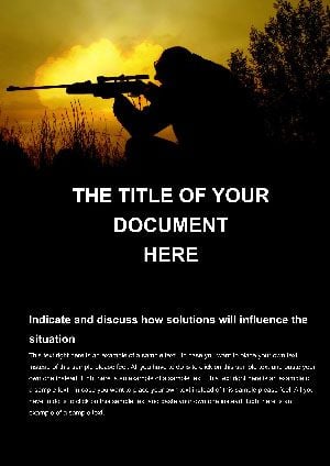 Shooter War Word document template design
