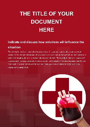 Red Cross Blood Transfusion Word template