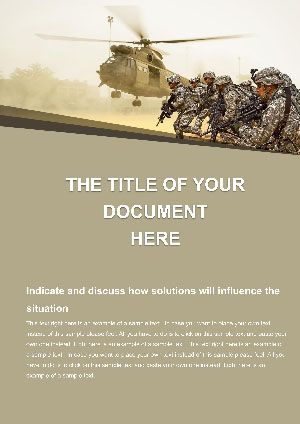Helicopter Gunships and Soldiers Word template