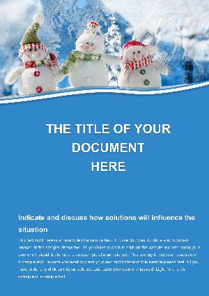Three Snowmen Word templates