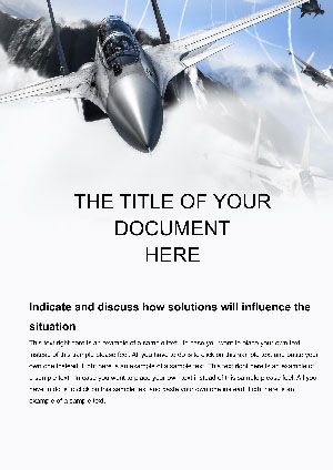 Military Fighter Word template