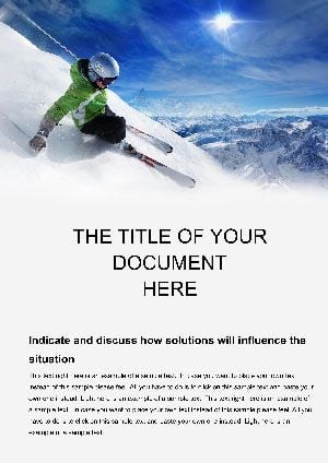 Free Downhill Skier Word templates