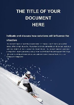 Skier Ski Resort Word templates