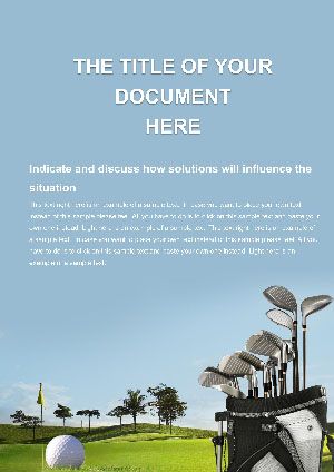 Golf Resort Word templates