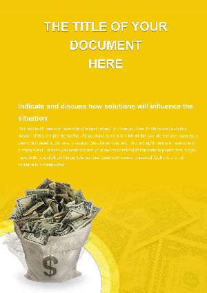 Money Bag Word Template - Professional Financial Presentation Template