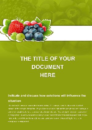 Berry Garden Word template
