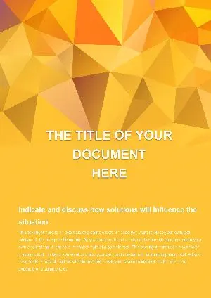 Abstract Yellow Sheet Word Template