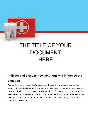 Modern Dental Center Word Template: Document Design
