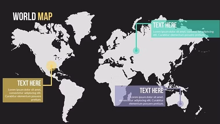 PowerPoint Maps Template for Global Data - Slide GPS World Infographic PowerPoint Map