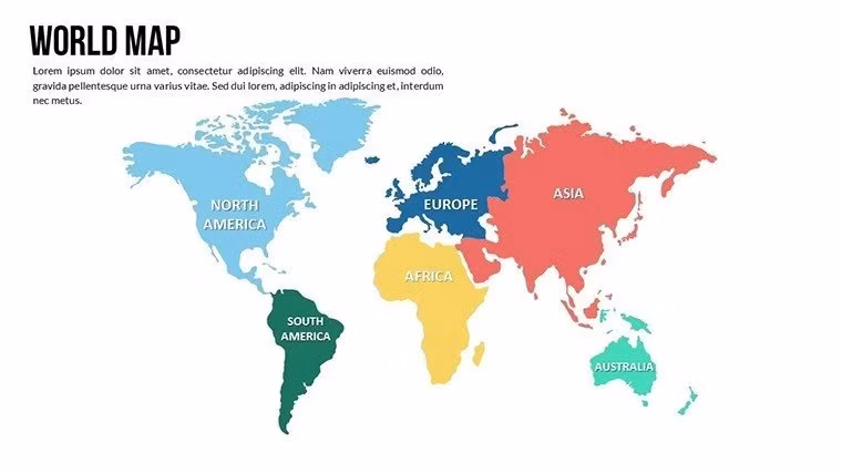 Editable World Map PowerPoint Template - Slide World Countries PowerPoint Maps Templates