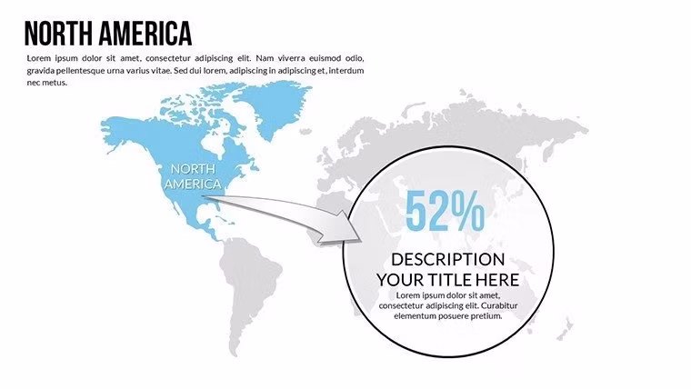 Editable World Map PowerPoint Template - Slide North America World Countries PowerPoint Maps Templates