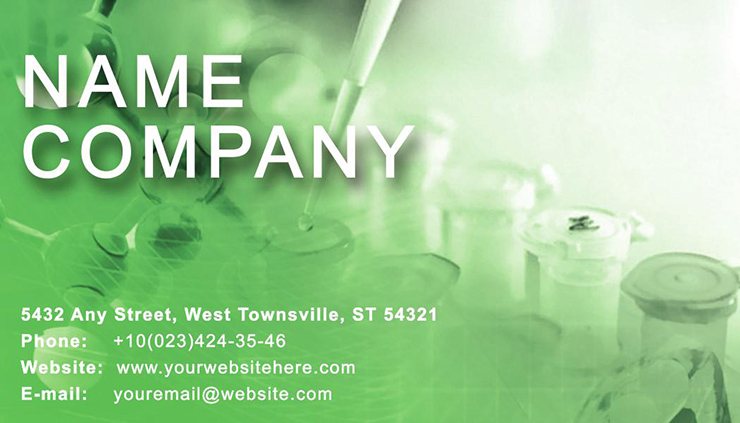 Chemical Experience Business Cards Template