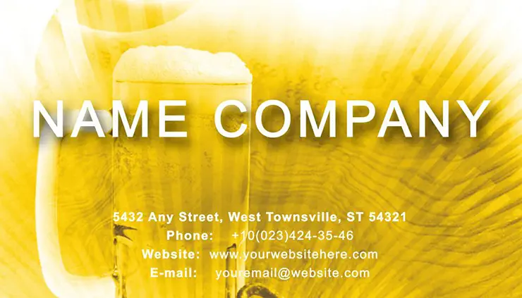 Glass of Beer Business Cards Template