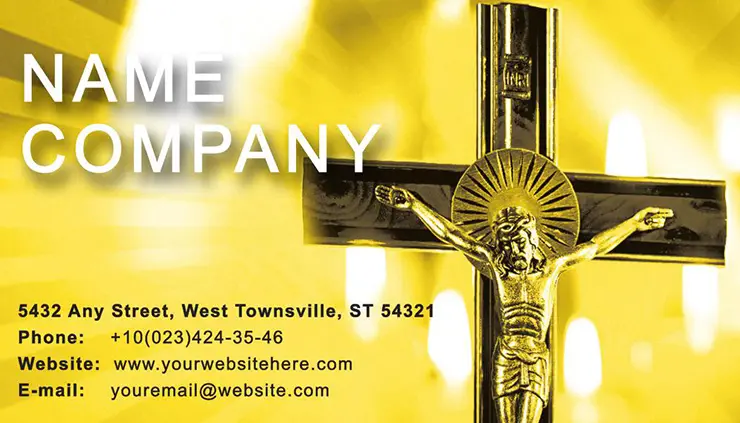 Religion Crucifixion of Jesus Christ Business Cards Template