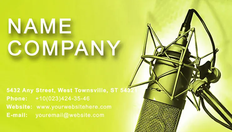 Radio shows Business Cards Templates