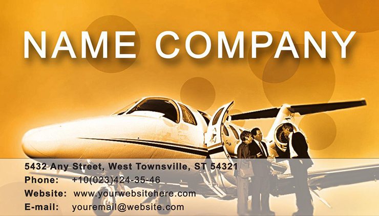 Business Aircraft Business Card Template
