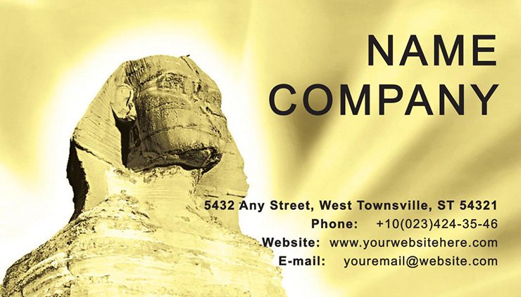 Great Sphinx of Giza Business Card Template